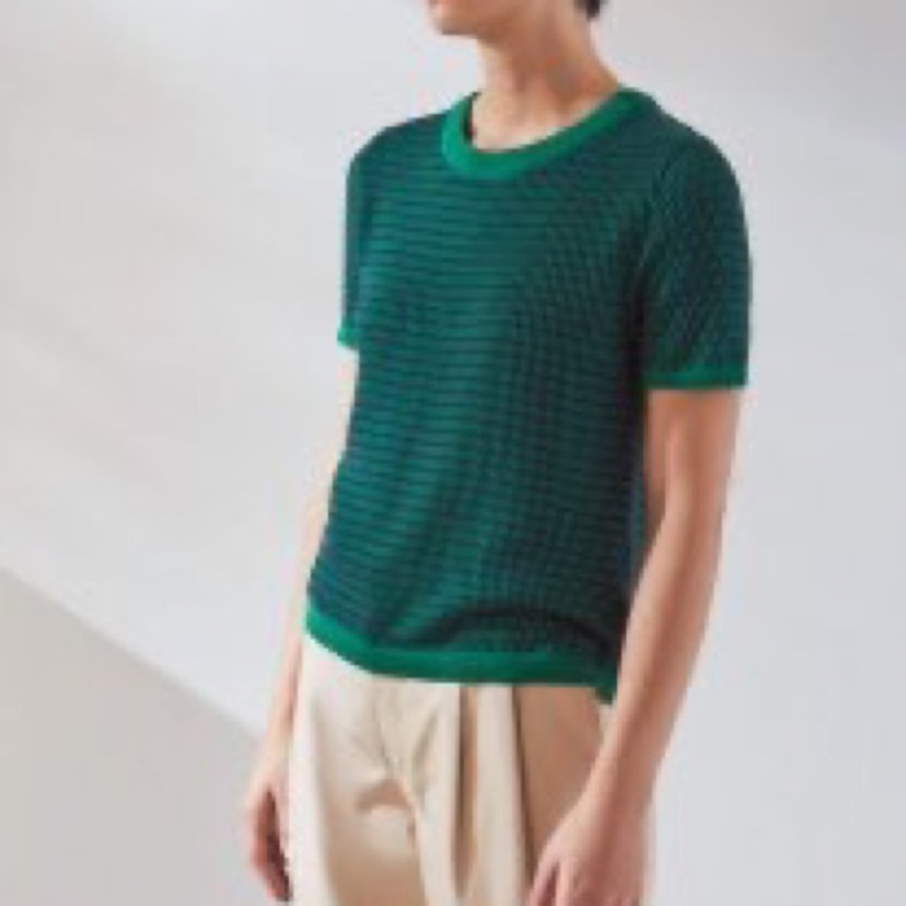 XS NWOT KOWTOW Short Sleeve Sweater 100% organic
